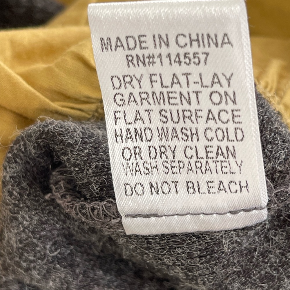 THML Gray and Yellow Ruffle Tiered Back Sweater Size S - Picture 13 of 14